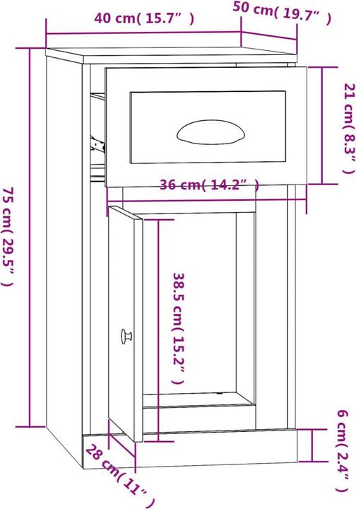 Produktbild VidaXL Nicholas (40 x 75 cm)