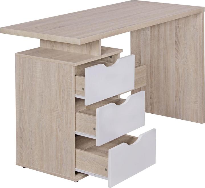 Produktbild FineBuy Jugend Schreibtisch Holz furniert Sonoma (120 x 53 x 76 cm)