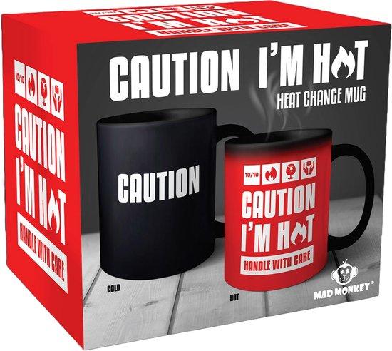 Produktbild Mad Monkey Tasse "Caution I am Hot" - mit Farbwechsel (300 ml, 1 x)
