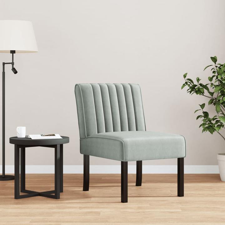 Actual product image VidaXL Polsterstuhl Hellgrau Samt