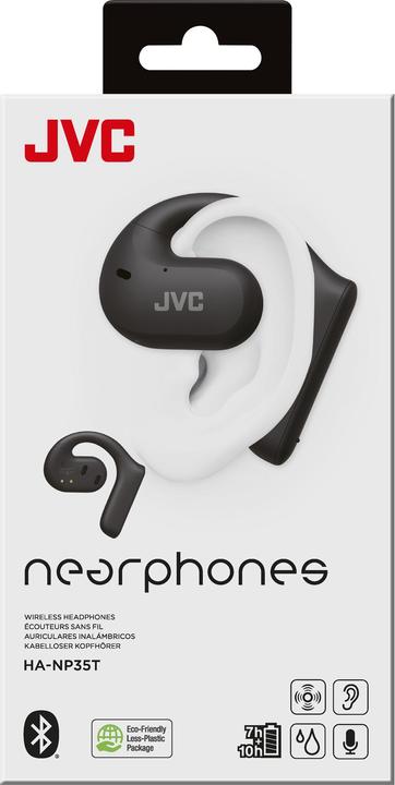 Actual product image JVC HA-NP35T-B-U (No noise cancelling, 7 h, Wireless)
