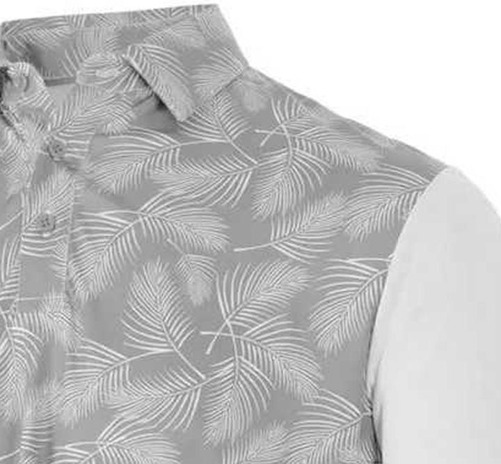 Immagine prodotto Island Green Golf Maglietta Polo Foglie Tropicali Uomo (L)