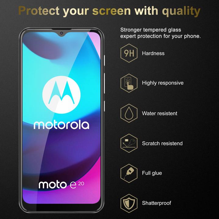 Produktbild Cadorabo Displayschutzglas (3 Stück, Motorola Moto E20, Motorola Moto E40, Motorola E30)