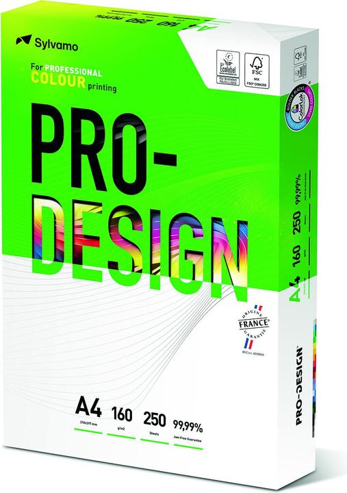 Image du produit Prodesign Inapa Tecno Color Laser papier à copier, A4, 160g/m2, 250 feuilles (160 g/m², 250 x, A4)