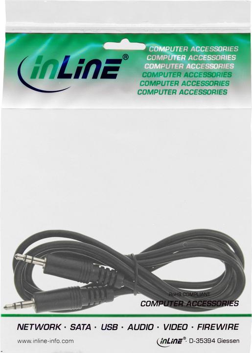 Produktbild InLine Klinke Kabel (0.50 m, 3.5mm Klinke (AUX))