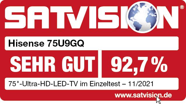 Produktbild Hisense CE ULED UHD HDR Plus LED-TV 191cm 75U9GQ (75", U9GQCH, LCD, 4K, 2021)