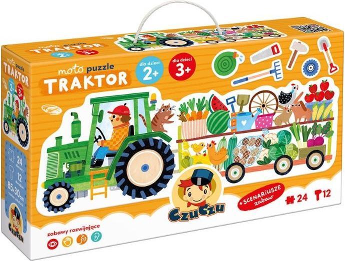 Actual product image Czuczu Moto-Puzzle - Tractor (24 pieces)