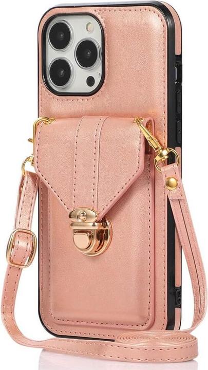 Actual product image Cover-Discount iPhone 14 Pro - Protective Cover Case with Pocket pink (Apple iPhone 14 Pro)
