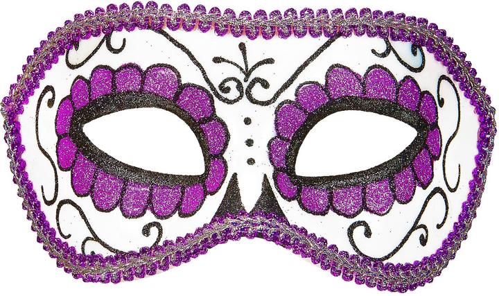 Image du produit Widmann Masque pour les yeux Unisexe Dia De Los Muertos Décoré Noir Et Violet
