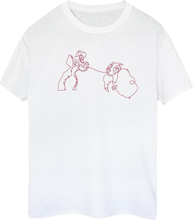 Disney Lady And The Tramp Spaghetti Outline TShirt (S)