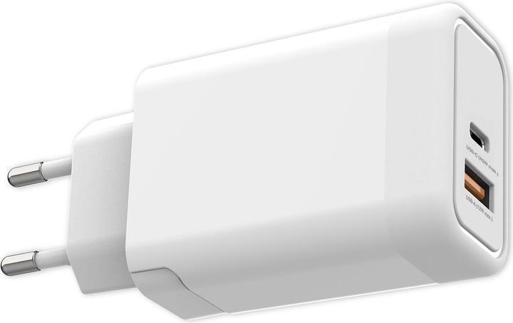 Actual product image 4smarts USB Wall Charger VoltPlug PD+QC 45W GaN USB-C / USB-C White (45 W)