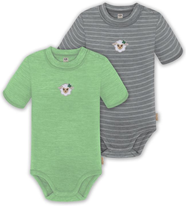 Immagine prodotto Normani Set di 2 body baby merino a maniche corte "Tihoi" - 9317 (80)
