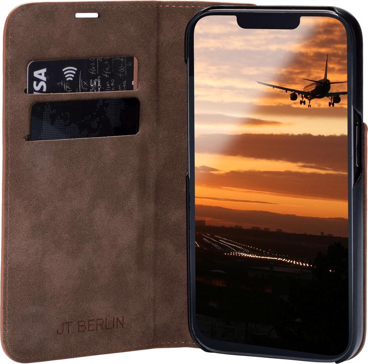 Produktbild JT Berlin Echtleder BookCase Tegel (Apple iPhone 16 Plus)