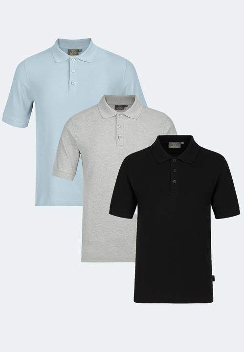 Actual product image Switcher 3-er-Pack Premium Piqué Bio Poloshirt John (S)