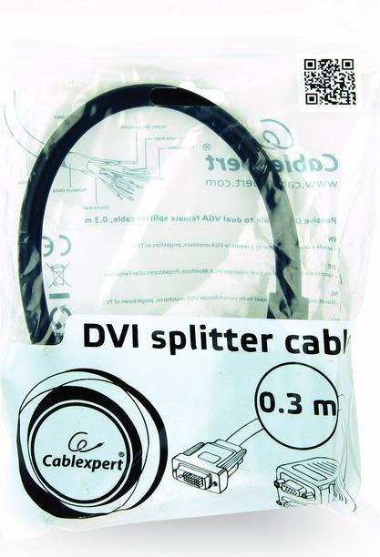 Immagine prodotto Cablexpert SDOPPIATORE CAVO DVI A DOPPIA VGA/A-DVI-2VGA-01 (0.30 m, DVI)