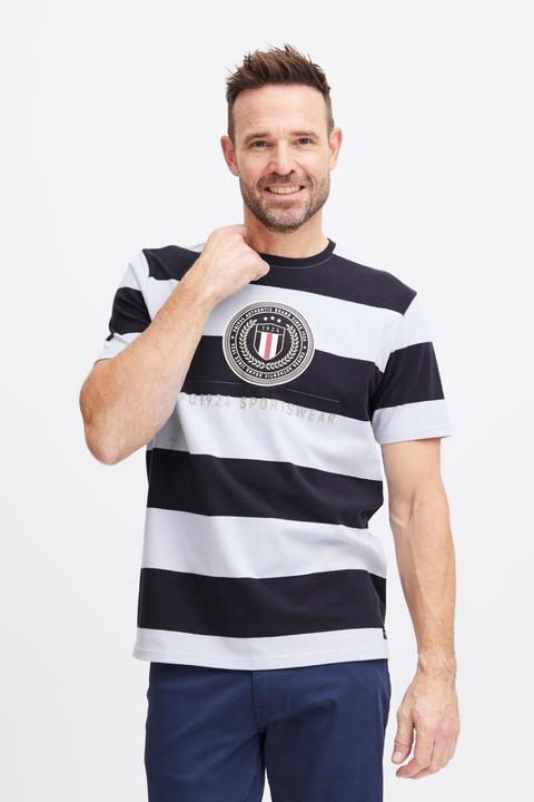 Actual product image FQ1924 FQTom SS stripe tee w logo print 21900645 (XL)