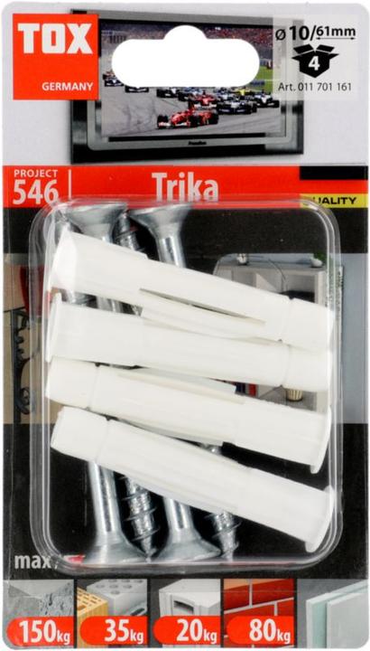 Actual product image Tox All-purpose dowel Trika 10x61 mm, incl. screw 10 pcs. (10 pcs.)