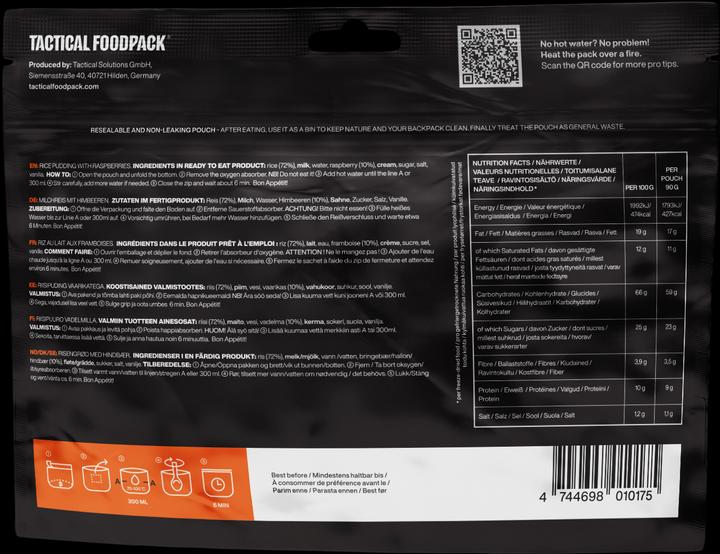Image du produit Tactical Foodpack Riz au lait et aux baies (90 g)