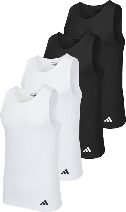 adidas 4er Pack Active Flex Cotton Ergonomic Unterhemd / Tanktop