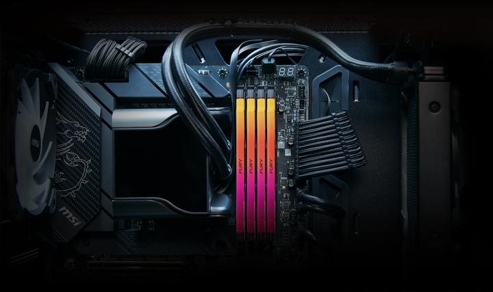 Actual product image Kingston 48GB 8800MT/s DDR5 CL42 CUDIMM Kit of 2 FURY Renegade RGB Silver (2 x 24GB, 8800 MHz, DDR5 RAM, CU-DIMM)
