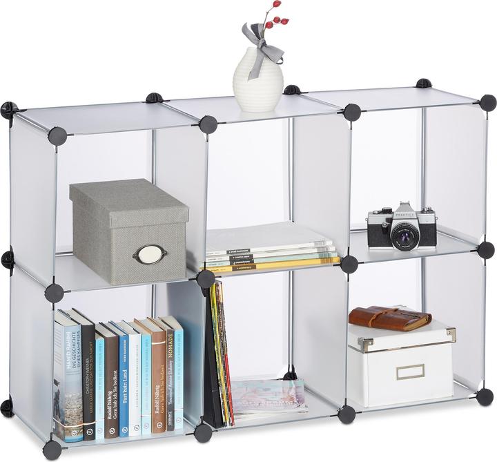 Relaxdays Scaffale componibile con 6 scomparti