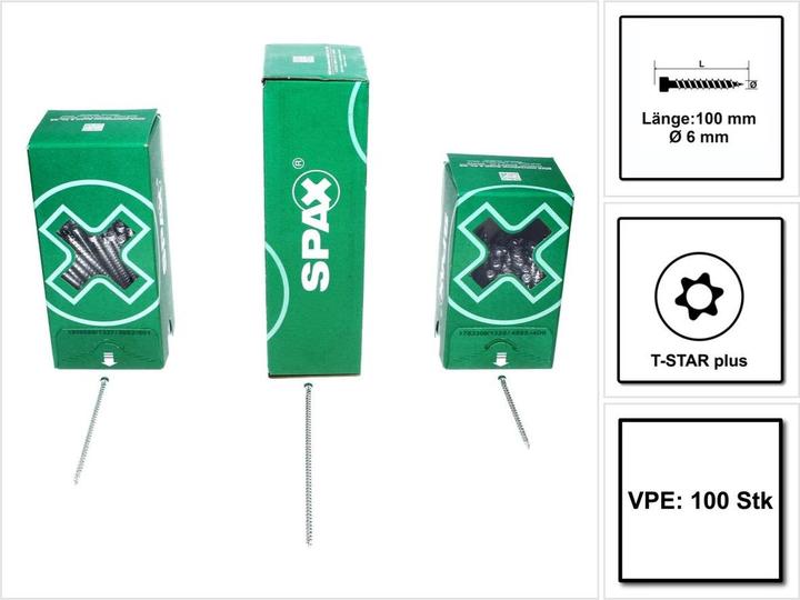 Produktbild Spax Zylinderkopfschrauben (100 Schrauben pro Stück)