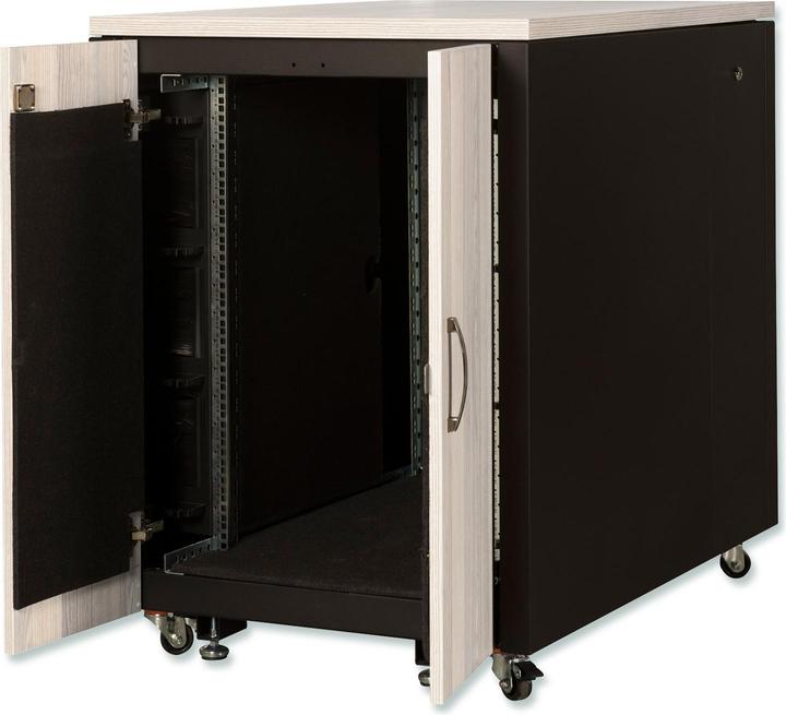 Produktbild Assmann DIGITUS SOUNDproof Schrank 1000x750x1130 mm Holzoberfläche Ahorn (17 HE, 19 Zoll Rack)