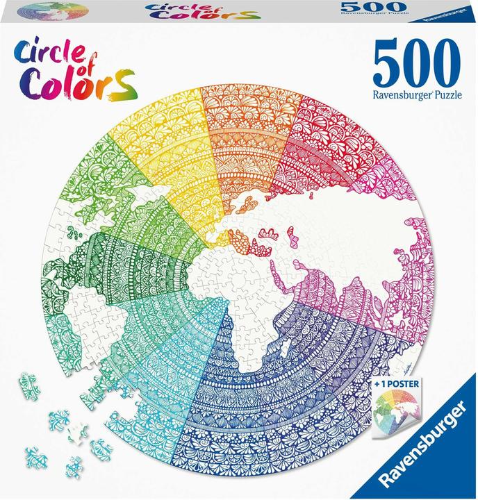 Image du produit Ravensburger Puzzles cercle chromatique - Mandala (500 pièces)