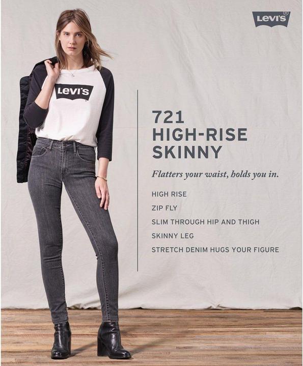 Actual product image Levis 721 Jeans High Rise Skinny soft black (24)