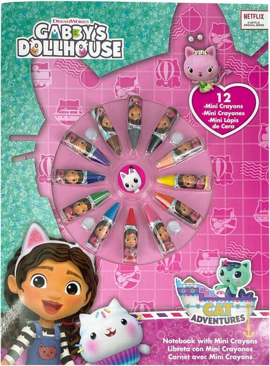 Image du produit Kids Euroswan Notizbuch GABBY'S DOLLHOUSE mit mini Wachsmalstiften