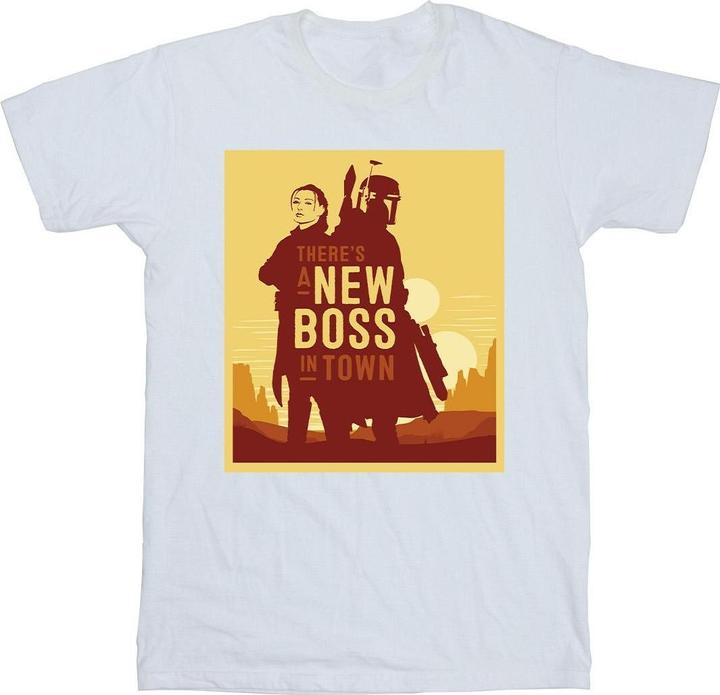 Star Wars The Book Of Boba Fett New Boss Sun Silhouette TShirt (XL)