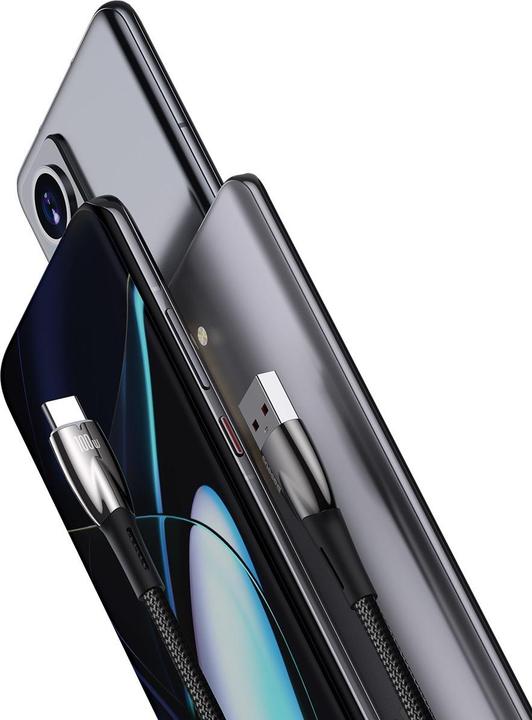 Image du produit Baseus Câble USB pour USB-C Glimmer Series, 100W, 1m (Noir) (1 m, USB 2.0, 100 W)