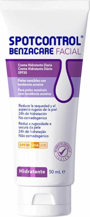 Actual product image Benzycare Benzacare Spotcontrol Moisturising Face Cream Spf30 50ml (50 ml, Face toner, SPF 30)