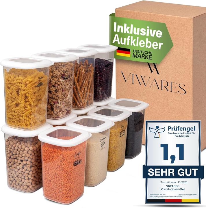 Viwares Set di contenitori per la conservazione (1.20 l)
