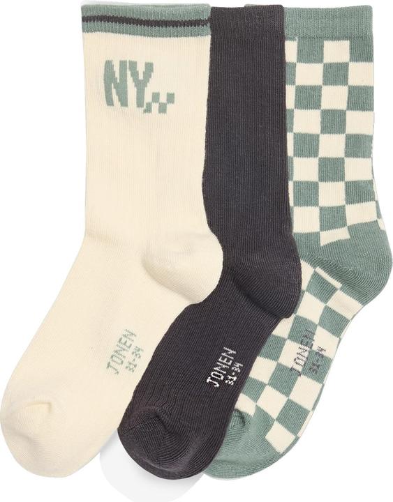 Jonen 3er-Pack Jungen Socken mit Schachbrettmuster