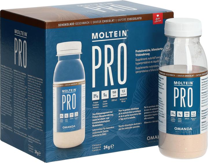 Moltein PRO 1.5 Schokolade, 6 x 34 g (6 Stück, 410 g)
