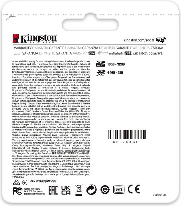 Image du produit Kingston Canvas React Plus (256 Go, SDXC, U3, UHS-II)