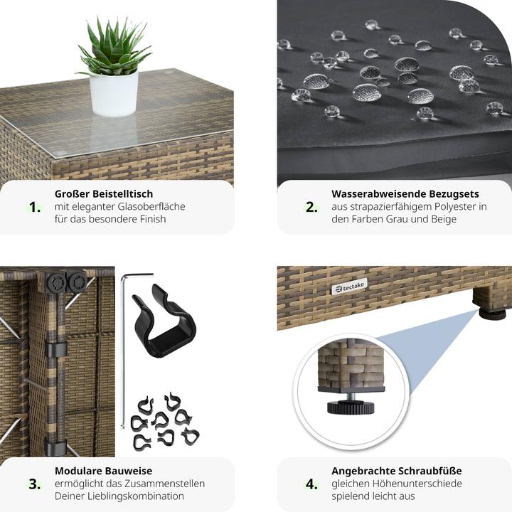 Produktbild tectake Rattan Lounge
