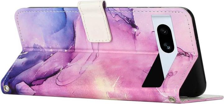 Produktbild Cover-Discount Google Pixel 7a - Leder Hülle Marble violett (Google Pixel 7a)