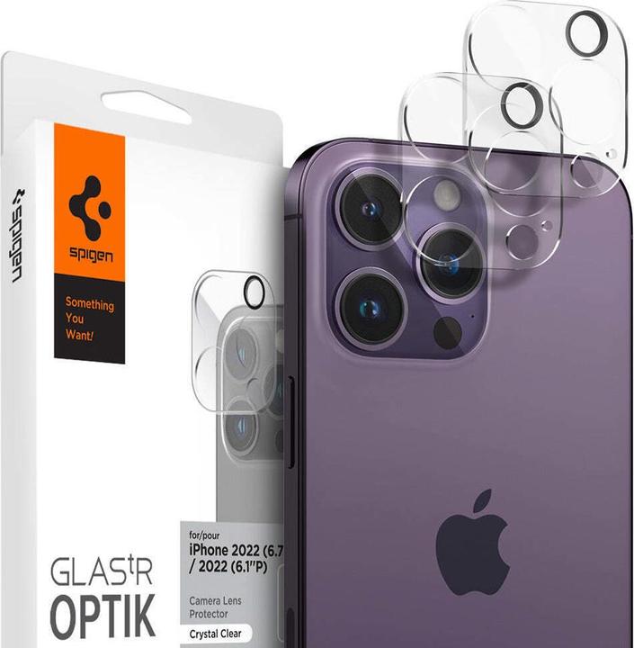 Produktbild Spigen Optik.Tr Camera iPhone 14 Pro/14 Pro Max Lens 2szt./2pcs czarny/black AGL05273 (2 Stück, Apple iPhone 11 Pro)