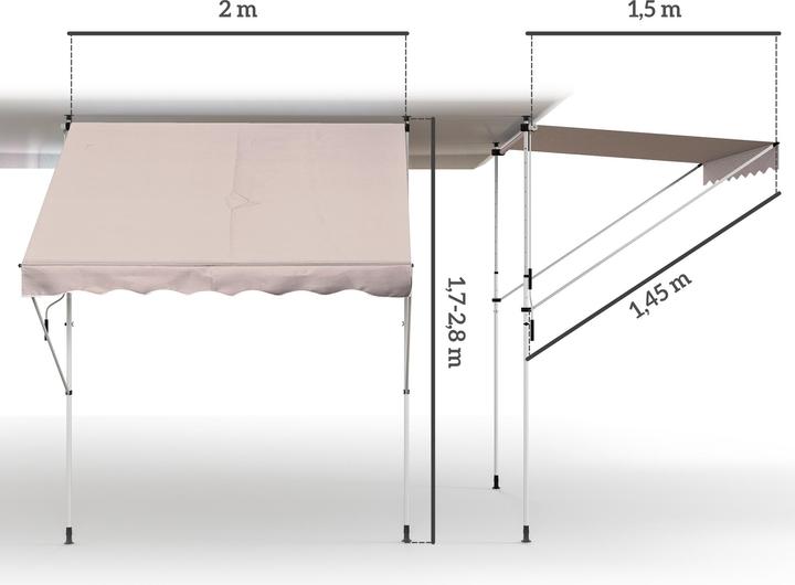 Produktbild Outsunny Klemmmarkise (2 m)