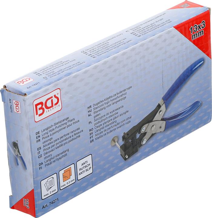 Actual product image BGS Long Hole Punching Pliers | 13 x 3 mm (175 mm)