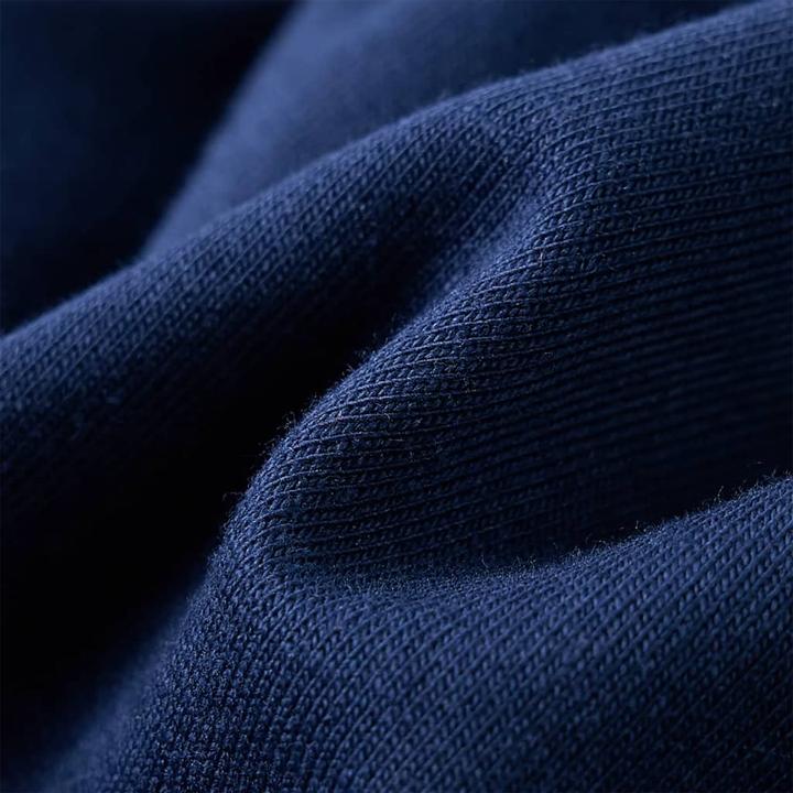 Actual product image VidaXL Children's trousers with drawstring navy blue 140,Material: 95 (140)
