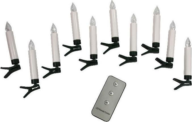 PBS Austria Bougies de Noël LED 10 pièces blanc (1 x)