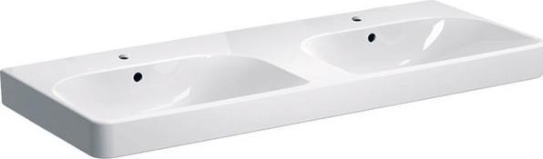Produktbild Geberit Waschtisch Smyle Square 120 cm wei mit 2 Hahnlchern mit Beschichtung 500223018 (480 mm, 1200 mm)