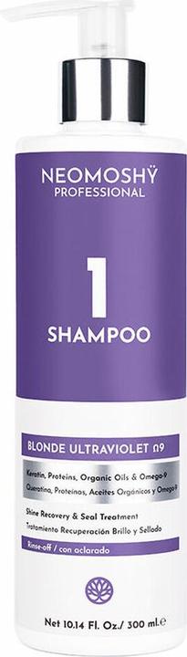 Actual product image Neomoshy BLONDE ULTRAVIOLET?9 shampoo 300ml (300 ml, Liquid shampoo)
