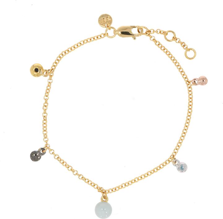 Produktbild Xen Armband Multicolor ca. 1,85 ct. gelbvergoldet 17-19 cm (19 cm, 925 Sterling Silber)