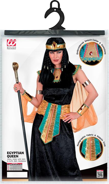 Produktbild Widmann Ägyptische Königin Cleopatra:kostüm, Kragen Mit Umhang & Armbändern, Gürtel, Stirnband (M)