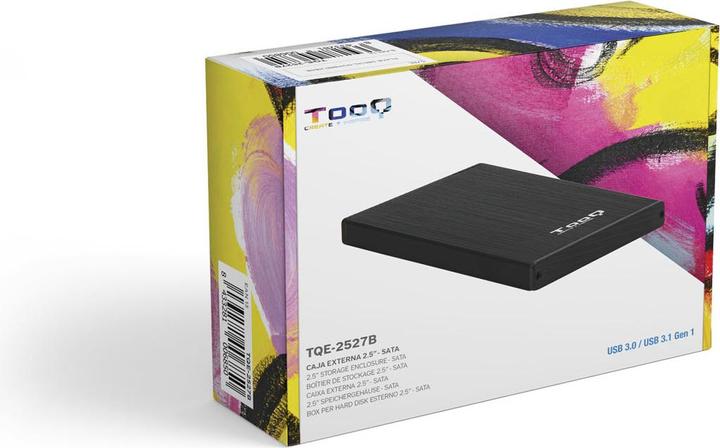 Produktbild Tooq Technology TQE-2527B Speicherlaufwerksgehäuse HDD-Gehäuse Schwarz 2.5" (2.5")
