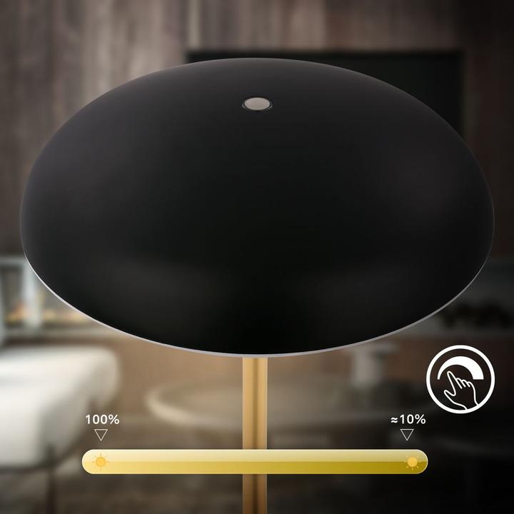 Produktbild Briloner Brilo unplugged CAXA Akku LED Tischleuchte - Schwarz, Messing gebürstet (300 lm)